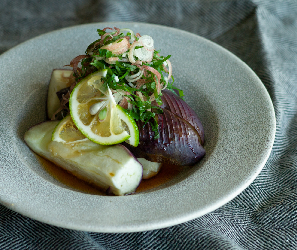 画像：なすのナンプラー蒸し