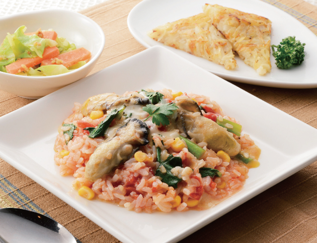 牡蠣と野菜の真っ赤なリゾット 無農薬 有機野菜 無添加食材レシピ 牡蠣と野菜の真っ赤なリゾット 無農薬 有機野菜 無添加食材レシピ