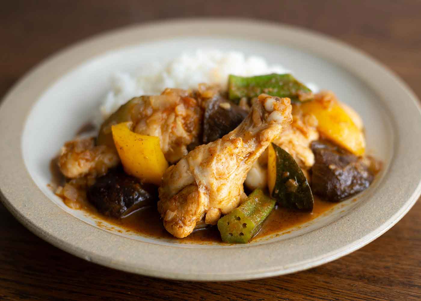 夏野菜無水チキンカレー