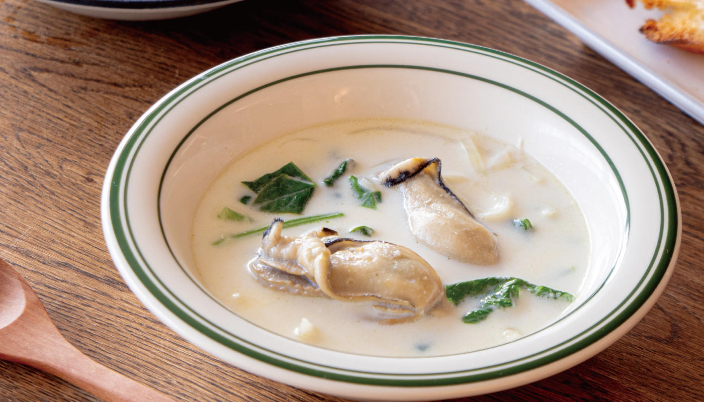 牡蠣のミルクスープ