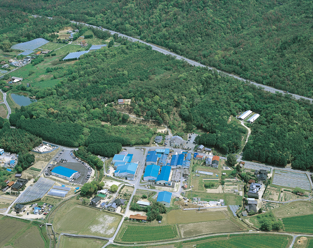 日本山口縣山口市仁保秋川牧園的航空照片